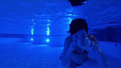 Kondom Unterwasser aufgebla*en