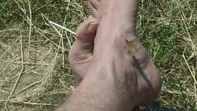 Outdoor Fußffetisch Schmetterling Trilogie